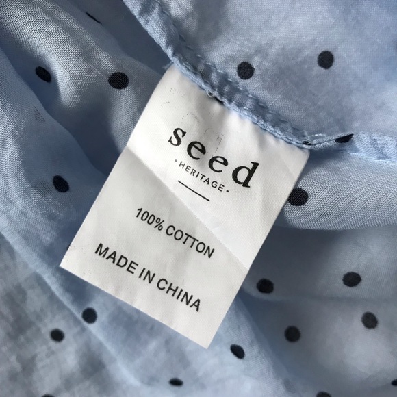 SEED HERITAGE Polka Dot Off The Shoulder Top - Picture 8 of 9